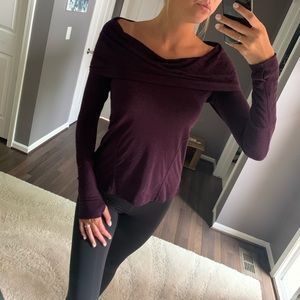 Zella Cowl Neck Purple Pullover